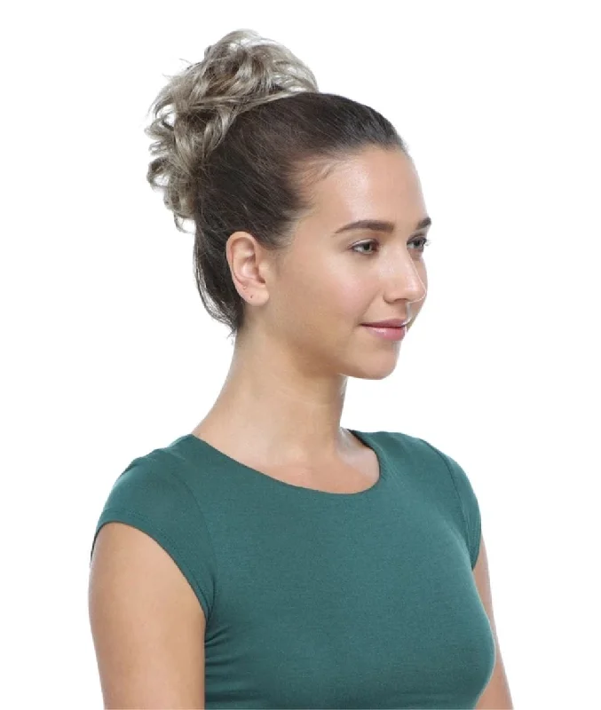 Ponytails with a middle - part for a classic and elegant styleHair Couture Scrunch - Curly