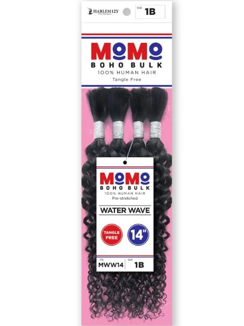 Cornrow Braid & Plait Hair Extensions with a Middle - Part for a Stylish LookHarlem 125 Human Hair Momo Boho WATER WAVE Pre-Stretched Water Wave Bulk (MWW)