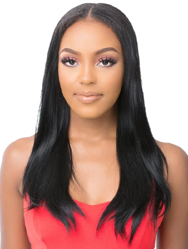 Short wig with a geometric pattern for a unique and fashion - forward designIt's A Wig 100% Human Hair U-Part STRAIGHT Wig