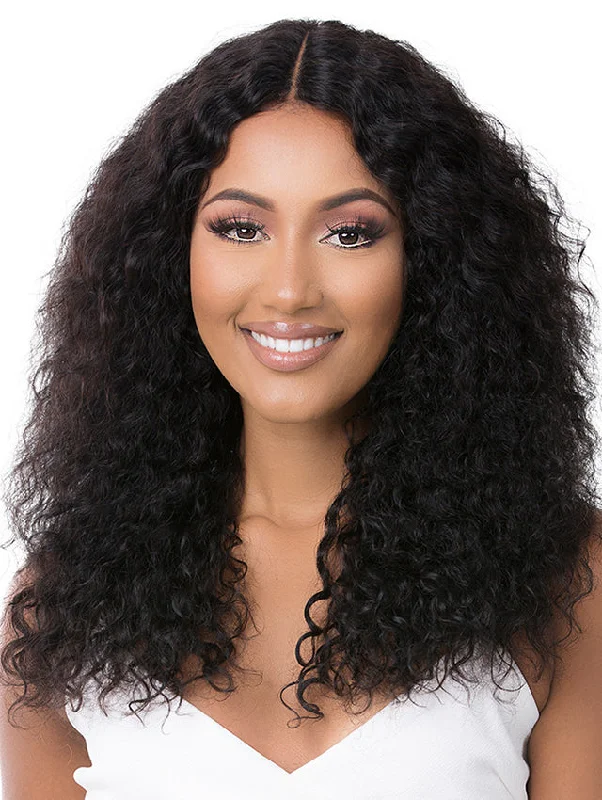 Monofilament - cap short wig for a breathable and natural - looking scalpIts A Wig Brazilian Human Hair Wet N Wavy Lace Part Wig - BUDDI