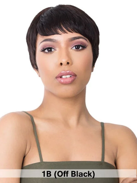 Short wig with a gradient color for a modern and stylish appearanceIts a Wig Its a Cap Weave Human Hair Wig - TAHARA