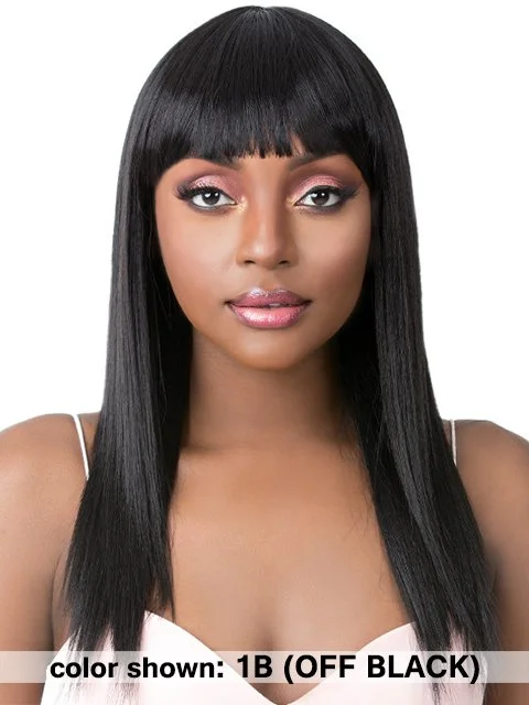 Short wig with a geometric pattern for a unique and fashion - forward designIts a Wig Synthetic 2020 Weave Wig - BANG YAKI 20