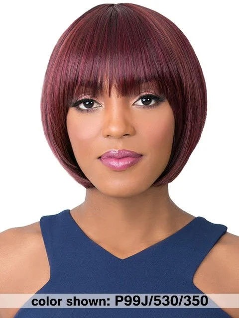 Short wig with auburn highlights for a warm and rich colorIts a Wig Synthetic Wig - BOCUT 3