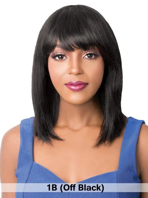 Synthetic short wig with a natural - looking shineIts A Wig Wet N Wavy 100% Human Hair Wig - SLICK