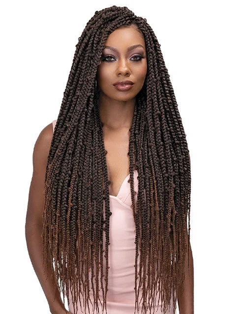 Braid & Plait Hair Extensions for a Formal Evening Event with a Sophisticated Style[MULTI PACKS DEAL] Janet Collection Nala Tress JUNGLE BOX Crochet Braid 30- 5PCS