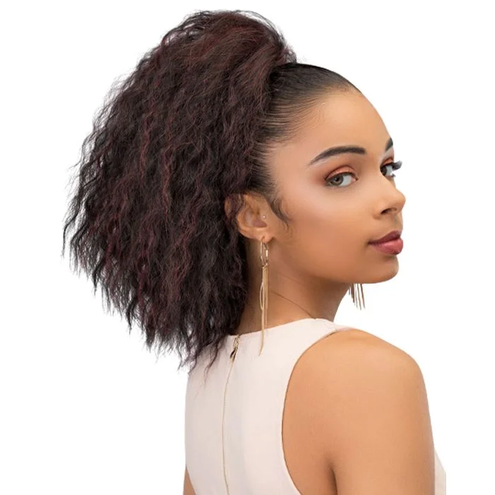 Ponytails for a formal event with a touch of sparkle or beadsJanet Collection Noir Everytime Drawstring Ponytail – Dream Choice