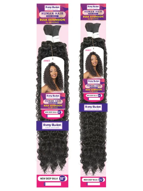 Clip - in Braid & Plait Hair Extensions for a Temporary and Convenient OptionJanet Collection Remy Illusion Prime Unimix NEW DEEP Bulk Extension (RINDB) *SALE