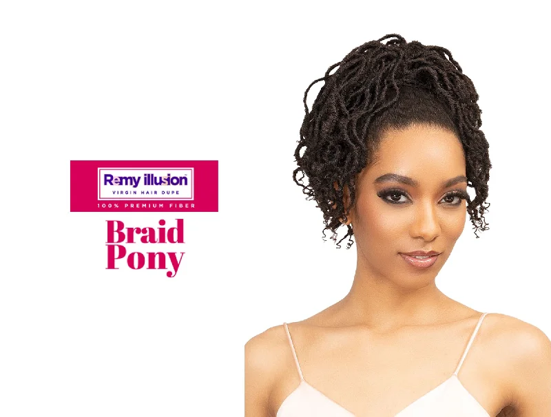 Extension ponytails with a secure elastic base for all - day comfortJANET REMY ILLUSION 100% PREMIUM FIBER BRAID PONY - MACON