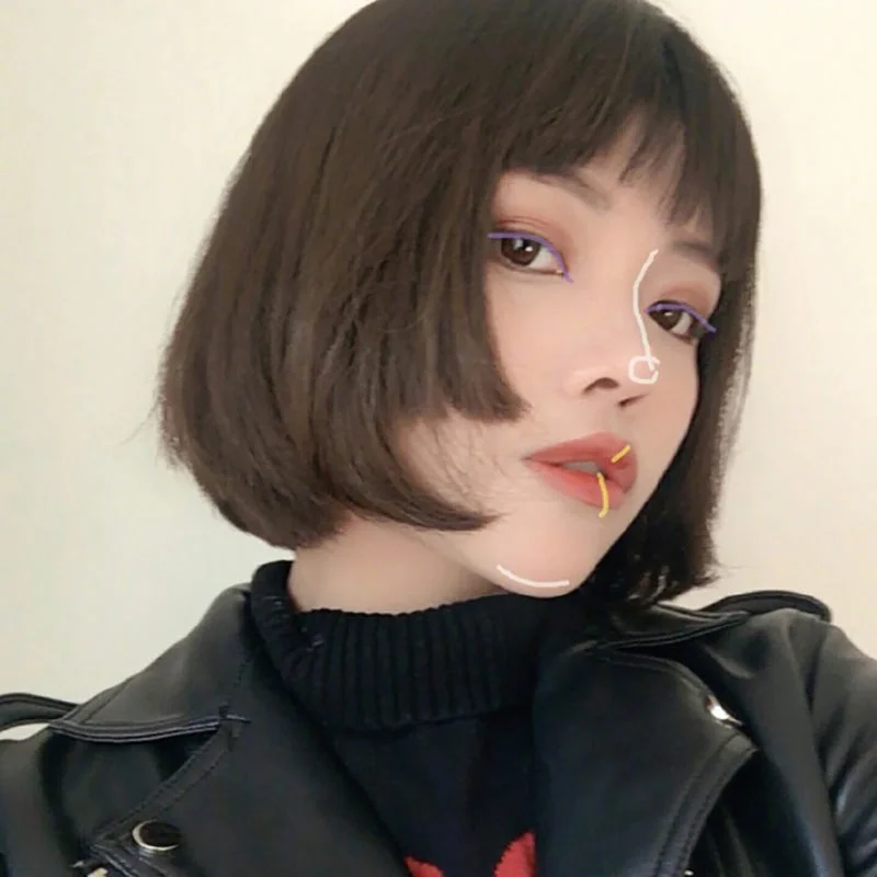 Short wig with a side - swept bang for a sophisticated and flattering styleJapanese Harajuku cos wig YV40741