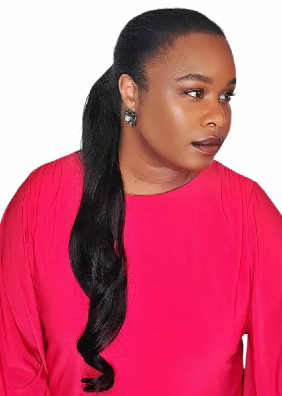 Clip - on ponytails for a quick and convenient hair changeKim 24" HH Ponytail