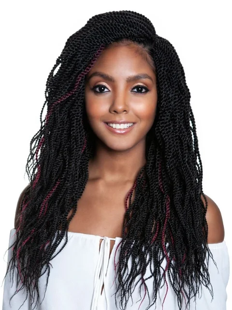 Braid & Plait Hair Extensions with a Braided Headband for an Added Fashion StatementMane Concept Afri Naptural 3X Pre-Stretched Wavy Senegal Twist 18 Braid (SB305)