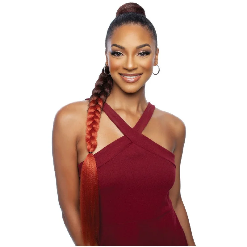 Synthetic ponytails with heat - resistant fibers for easy stylingMane Concept Brown Sugar Wrap & Tie Ponytail - BSWNT94 BS Long Braided WNT 36"