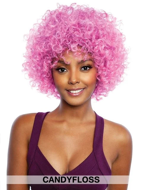 Short wig with a curly texture for a playful and youthful vibeMane Concept Red Carpet Full Wig - RCP1019 RAINBOW CURLY