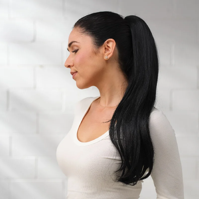 Braided ponytails with intricate patterns for an ethnic - inspired lookMelrose Ponytail Clip #2606