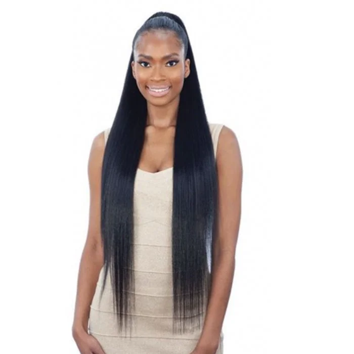 Ombre ponytails with a seamless color transition for a unique styleModel Model Drawstring Ponytail – Silky Straight 32" (OT530 & OT27 only)