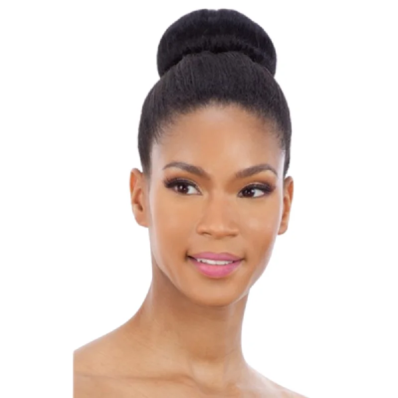 Ponytails made from recycled materials for an eco - friendly optionModel Model Synthetic Bun - Sugar Berry (280 & 34 only)