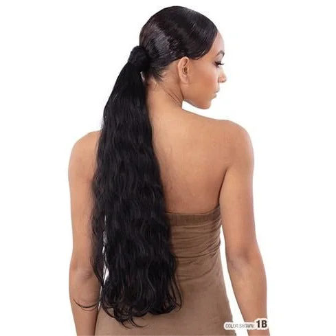 High - volume ponytails for a bold and glamorous appearanceModel Model Synthetic Pony Pro Quick Wrap Ponytail - Shimmer Wave 24"