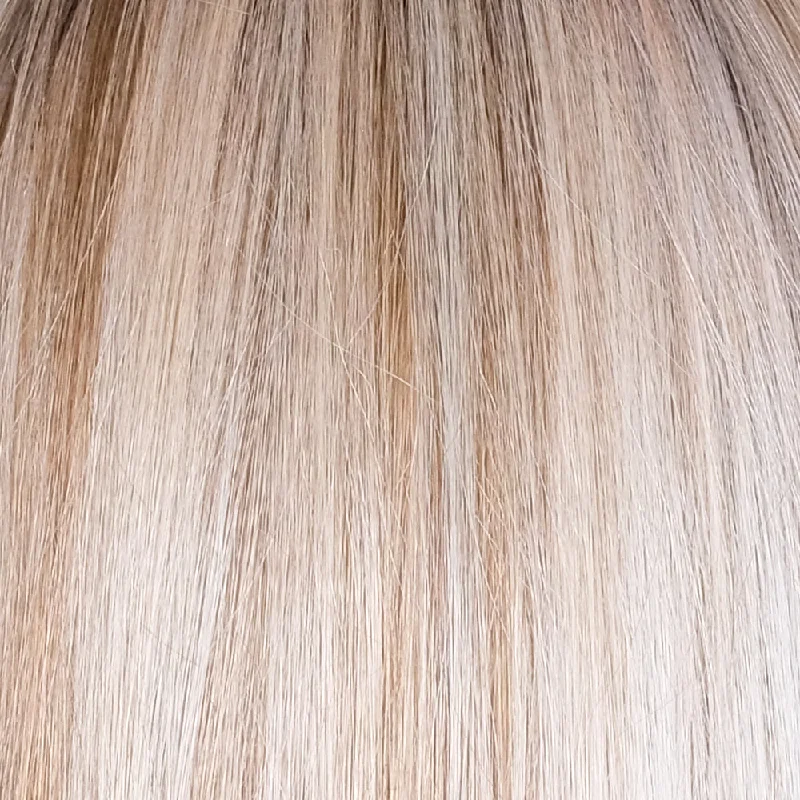 Butterbeer Blonde | 8R/19/23 | Medium brown root with a blend of sandy blonde, ash blonde and light  blonde