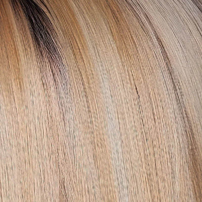 Sugar Cookie with Hazelnut | 6R/144/88B | Rich dark chocolate rooting with a blend of golden blonde,  honey blonde, natural medium blonde, and pure blonde highlights