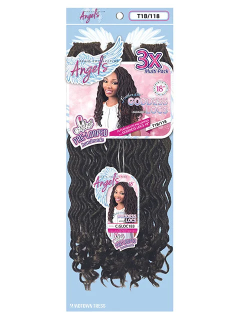 Long - Length Braid & Plait Hair Extensions for a Dramatic and Glamorous StyleMotown Tress Angels Braid Collection 3X Feather Lite Pre-Looped GODDESS LOCS Crochet Braid 18 C.GLOC183