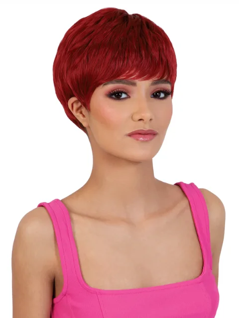 Platinum - blonde short wig for a trendy and eye - catching styleMotown Tress Go Girl Curlable Wig - GGC-RANDI