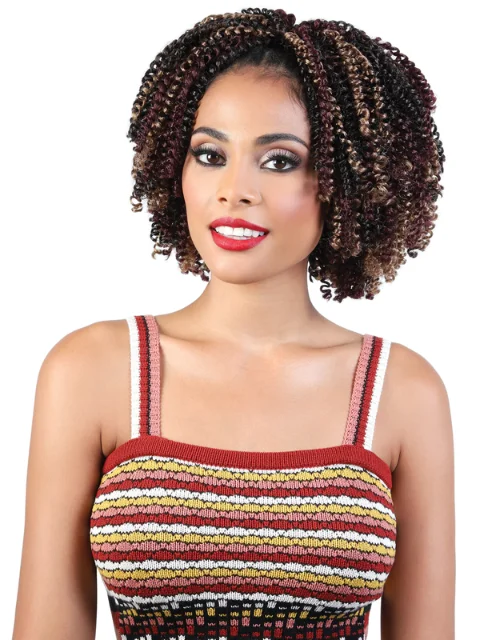 Fishtail Braid & Plait Hair Extensions with a Side - Part for a Flattering StyleMotown Tress Pre-looped 6X SPRING COIL CURL Crochet Braid 7" C.COIL76