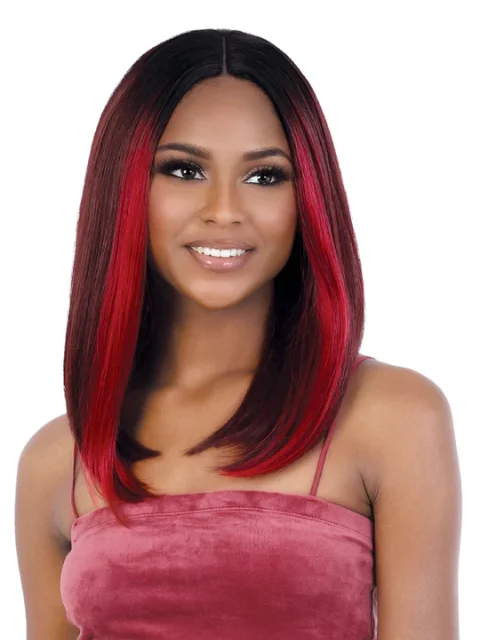 Short wig with a wavy texture for a beachy and relaxed lookMotown Tress Salon Touch Lace V-Part Wig - VPL.ST16