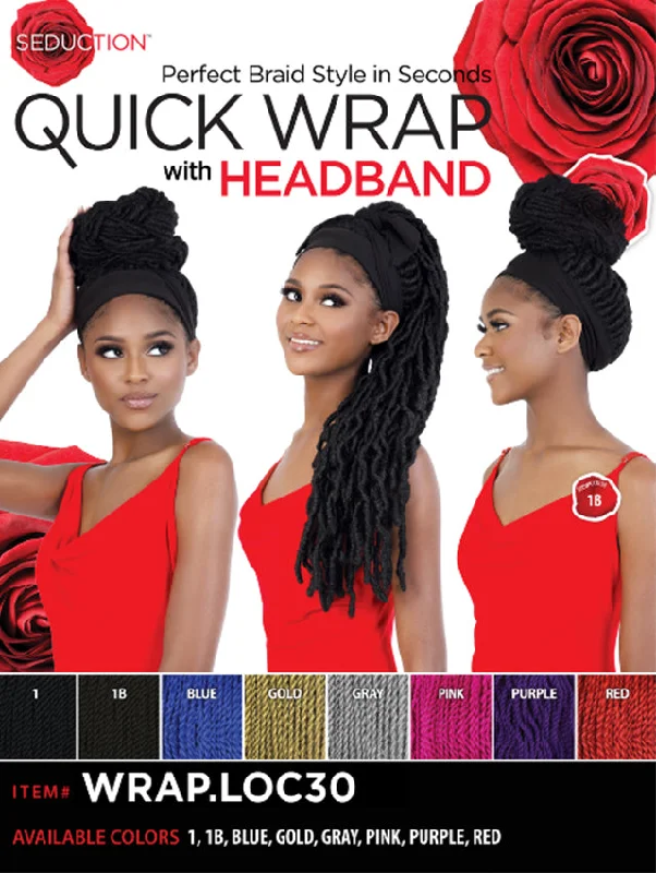 Synthetic short wig with a natural - looking shineSeduction Synthetic Hair Quick Wrap Headband Wig - WRAP.LOC30