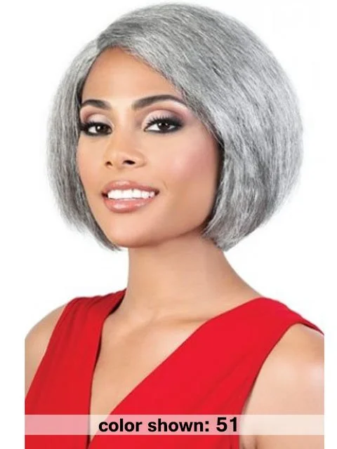 Short wig for daily office wear with a professional lookMotown Tress Silver Gray Hair Collection Wig - S.JADA