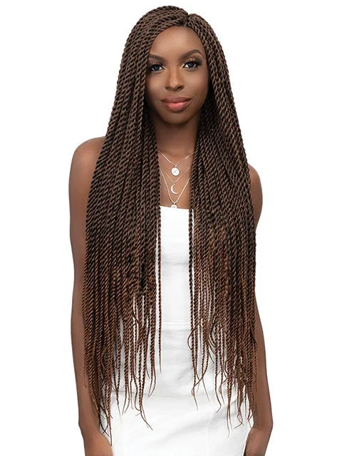 Braid & Plait Hair Extensions with a Curly End for a Playful Vibe[MULTI PACKS DEAL] Janet Collection Nala Tress 2X SENEGALESE Crochet Braid 32" -5 PCS