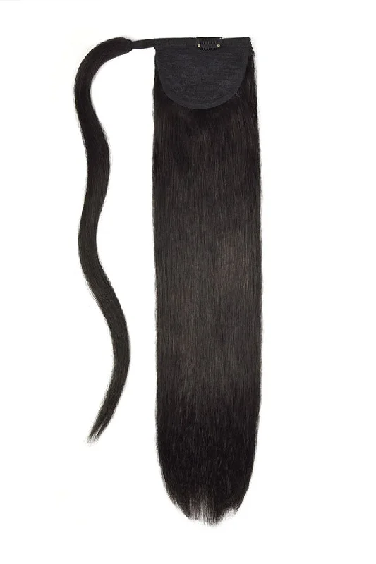 Extension ponytails with a secure elastic base for all - day comfortNatural Black (#1B) Straight Up Wrap Around Ponytail