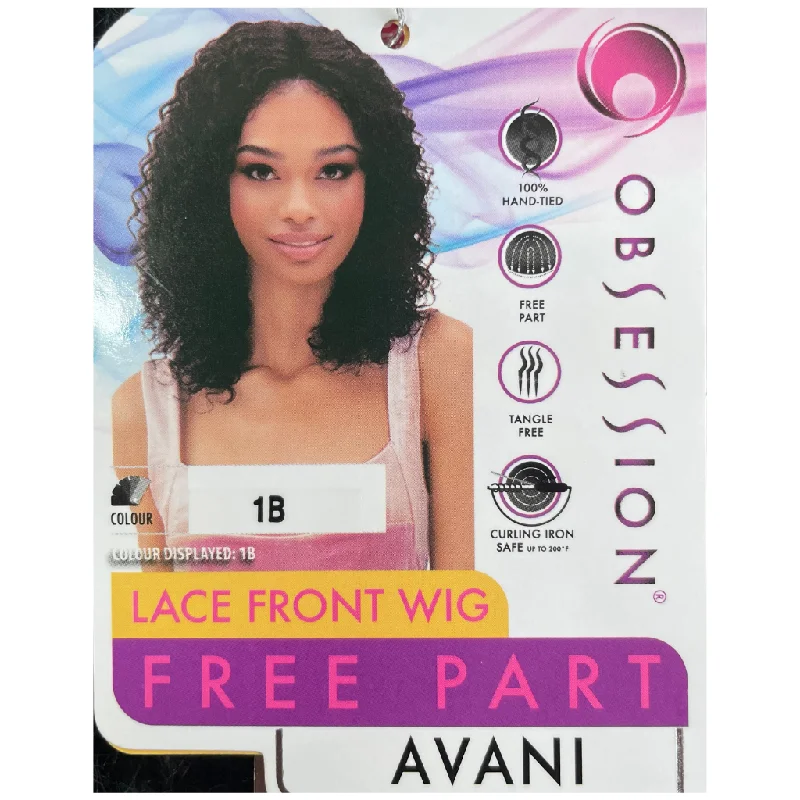 Layered short wig to add volume and dimensionObsession Synthetic Lace Front Free Part 100% Hand Tied Curly Hair Wig - Avani