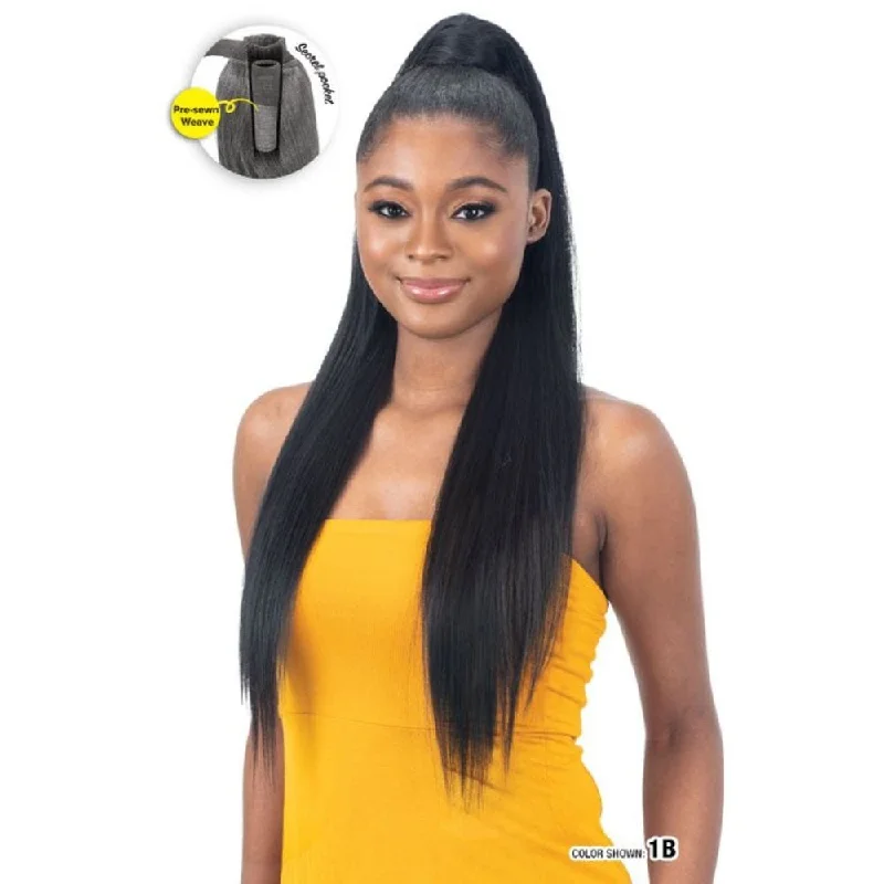 Ombre ponytails with a seamless color transition for a unique styleOrganique Pony Pro Weave Ponytail - Sleek Straight