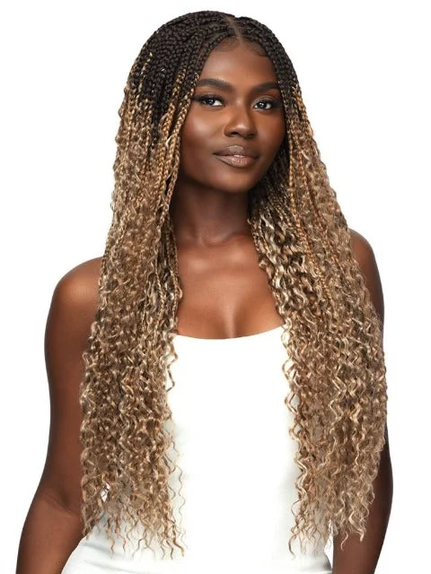 Braid & Plait Hair Extensions in a Burgundy Color for a Bold and Unique LookOutre Pre-Braided 13x4 Glueless HD Lace Frontal Wig- BOHO BOX Braid 30"