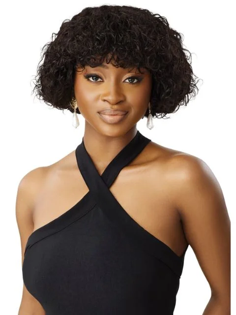 Petite short wig designed for a more delicate frameOutre Fab & Fly Gray Glamour 100% Human Hair Wig - HH-ALARA