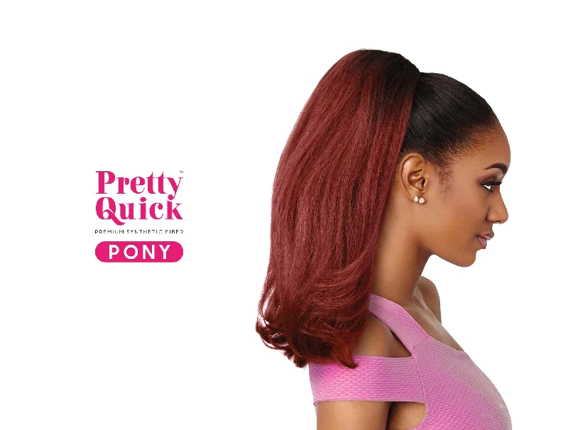 Blonde - colored ponytails for a sun - kissed and trendy lookOUTRE PRETTY QUICK NEESHA BODY 16"