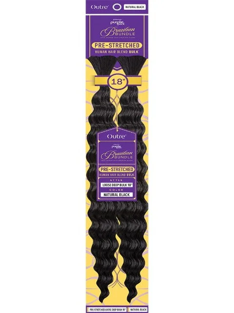 Long - Length Braid & Plait Hair Extensions for a Dramatic and Glamorous StyleOutre Premium Purple Brazilian Bundle PRE-STRETCHED LOOSE DEEP BULK