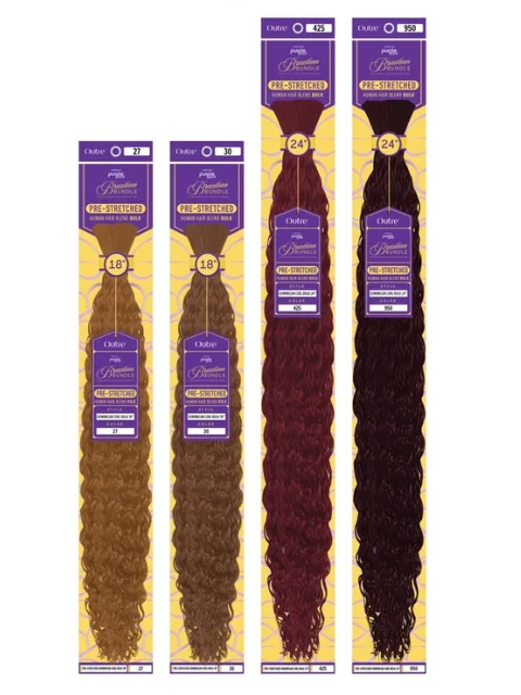 Bohemian - Style Braid & Plait Hair Extensions with Beads for a Trendy LookOutre Premium Purple Pack Brazilian PRE-STRETCHED DOMINICAN CURL Bulk