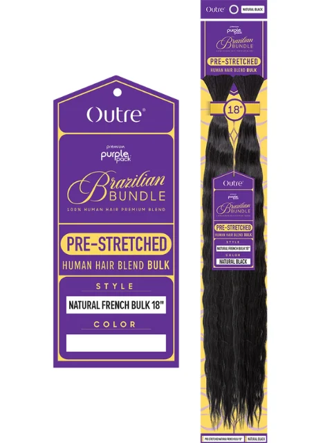 Heat - Resistant Braid & Plait Hair Extensions for Easy StylingOutre Premium Purple Pack Brazilian Bundle NATURAL FRENCH Bulk