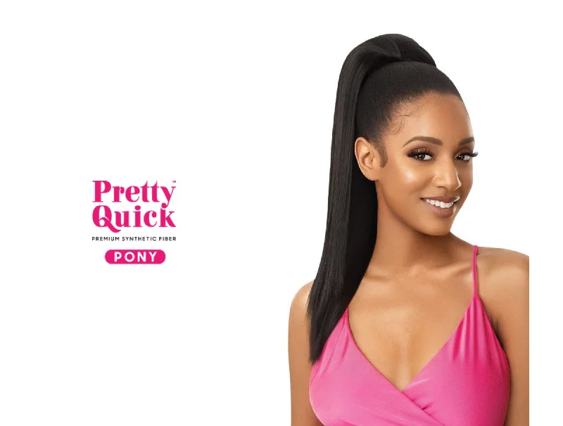 Blonde - colored ponytails for a sun - kissed and trendy lookOUTRE PRETTY QUICK PONYTAIL MIMI 20"