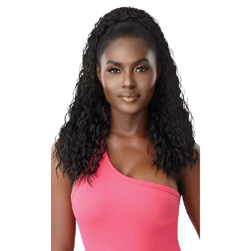 Synthetic ponytails with heat - resistant fibers for easy stylingOutre Pretty Quick Wet & Wavy Ponytail - Deep Twist 22"