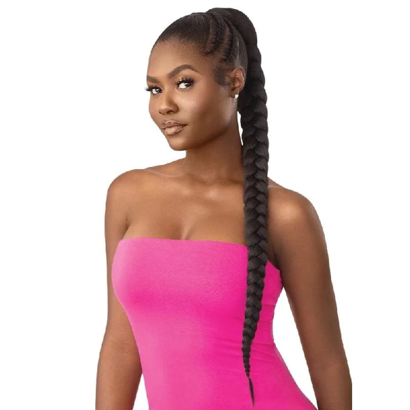 Ombre ponytails with a seamless color transition for a unique styleOutre Pretty Quick Wrap Ponytail - Natural Braided Ponytail 32"