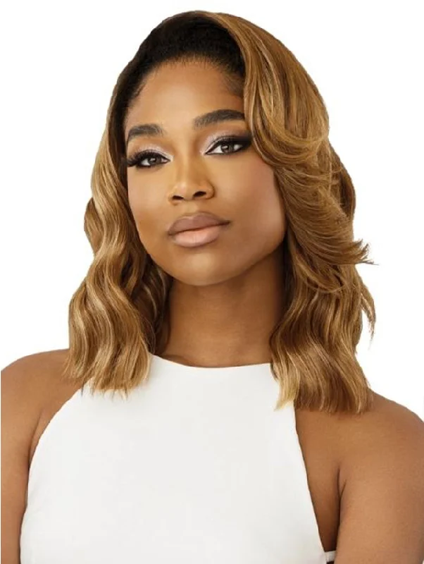 Short wig with a blunt bob cut for a modern and sleek styleOutre Quick Weave Half Wig - KEONA