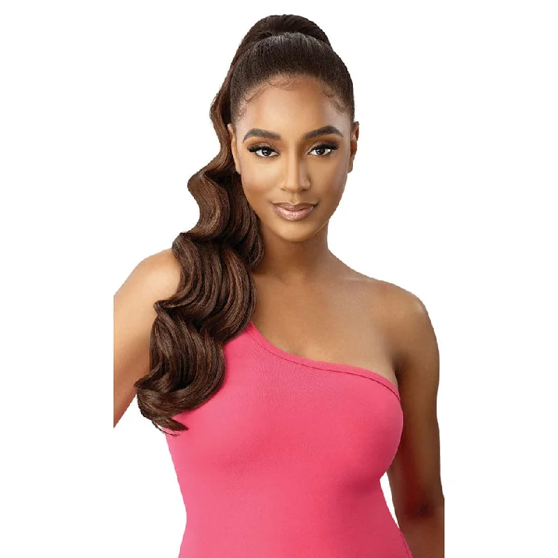 Ponytails with a middle - part for a classic and elegant styleOutre Synthetic Pretty Quick Ponytail - Saana 24"