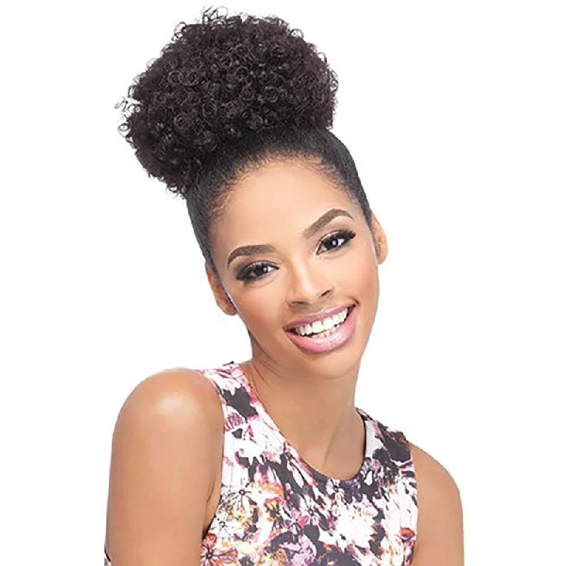 Ponytails with a middle - part for a classic and elegant styleOutre Afro Puff Ponytail - Afro Small