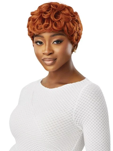 Lace - front short wig for a seamless and realistic hairlineOutre Wigpop Premium Synthetic Full Wig - DALE