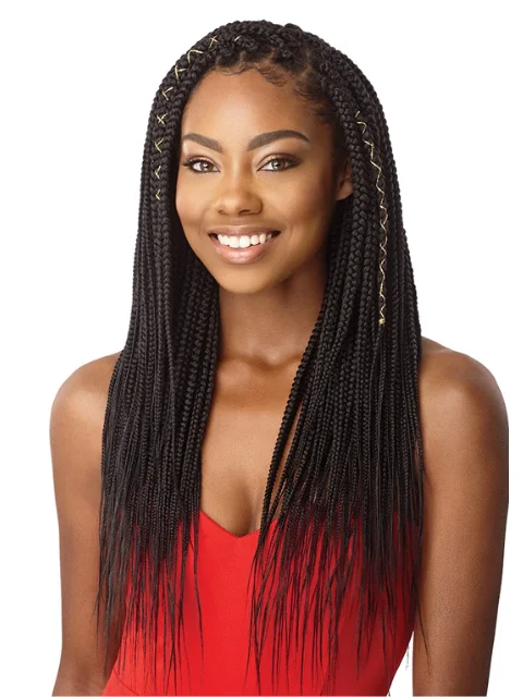 Long - Length Braid & Plait Hair Extensions for a Dramatic and Glamorous Style[MULTI PACKS DEAL] Outre X-Pression Box Braid Medium Natural Tip 45 Strands Crochet Braid (10pcs)