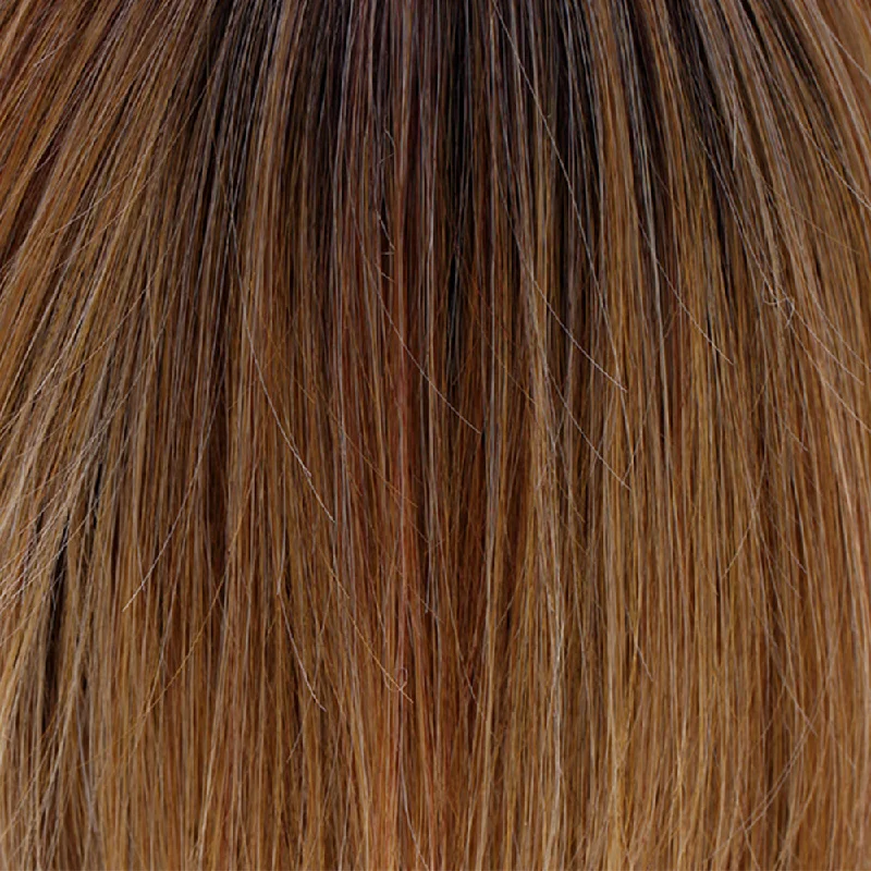 Sugar Cookie with Hazelnut | 6R/144/88B | Rich dark chocolate rooting with a blend of golden blonde, honey blonde, natural medium blonde, and pure blonde highlights