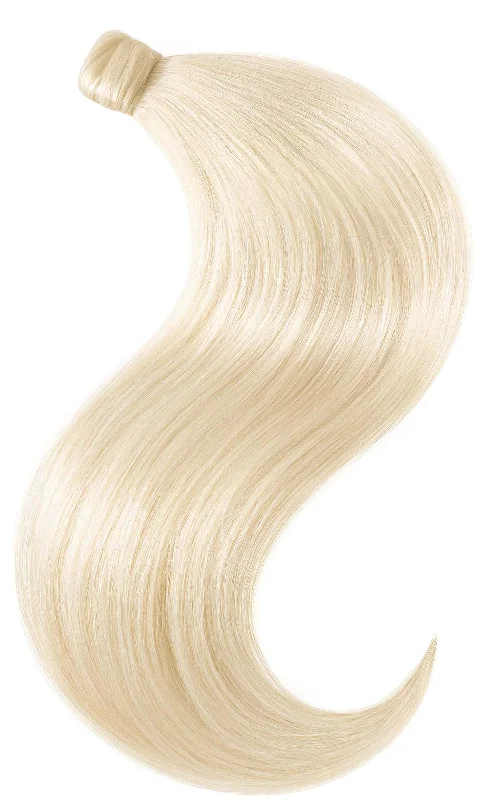 Ponytails made from recycled materials for an eco - friendly optionPONYTAIL LUXURY EXTENSIONS Pearl Blond