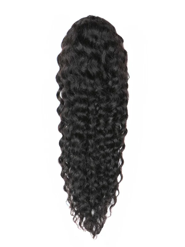 Braided ponytails with intricate patterns for an ethnic - inspired lookRemix Curly Ponytail Hair Extensions